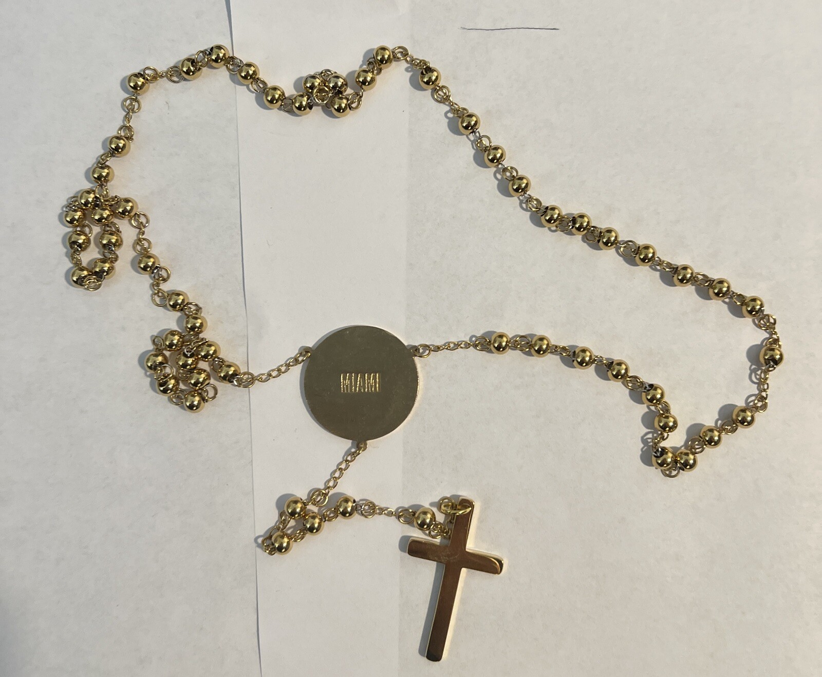 Madonna – Celebration Tour Rare Gold Rosary (MIAMI – 1 of 25) – IN HAND