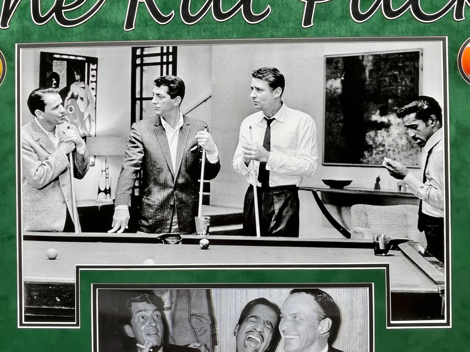 Rat Pack Oceans 11 Billiards Pool Ball 3D Collage Un Signed Photo Framed Vegas