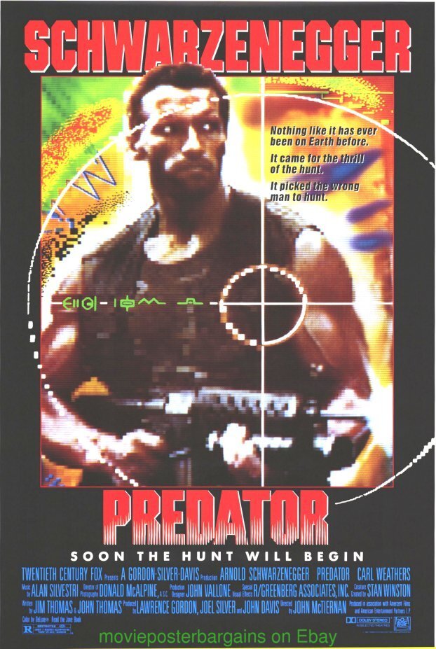 PREDATOR MOVIE POSTER Ultra MEGA!!!! Original 27×41 Rolled ARNOLD SCHWARZENEGGER