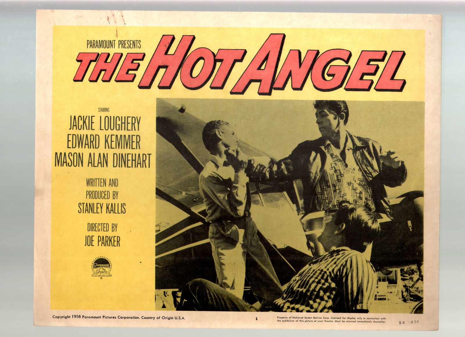 Hot Angel- Jackie Loughery- Ed Kemmer-11×14-Color-Lobby Card-FN