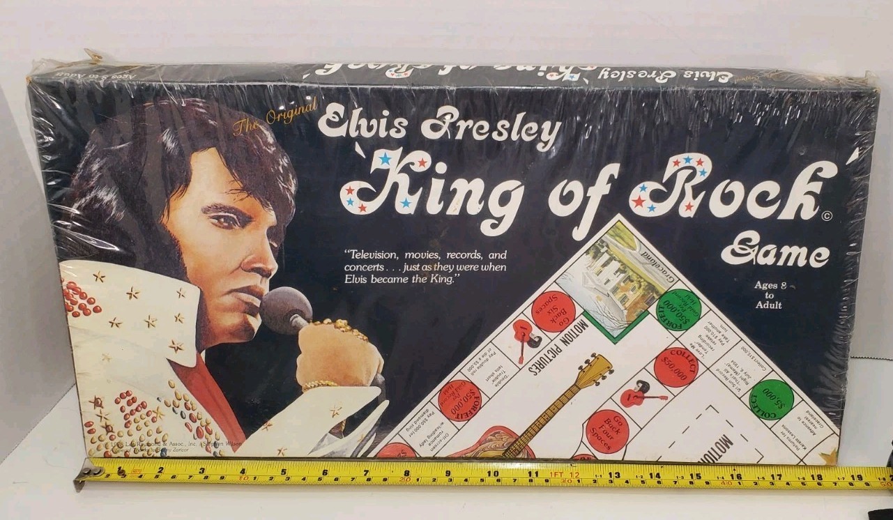Vintage 1978 ELVIS PRESLEY “King of Rock” Rock & Roll Music BOARD GAME Sealed