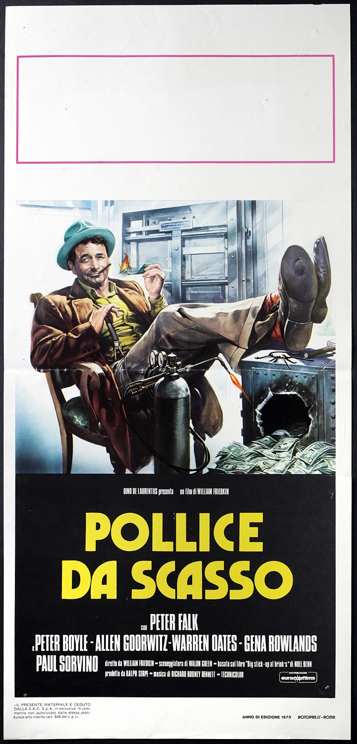 orignal movie poster THE BRINK’S JOB falk, boyle, goorwitz, oates, FRIEDKIN