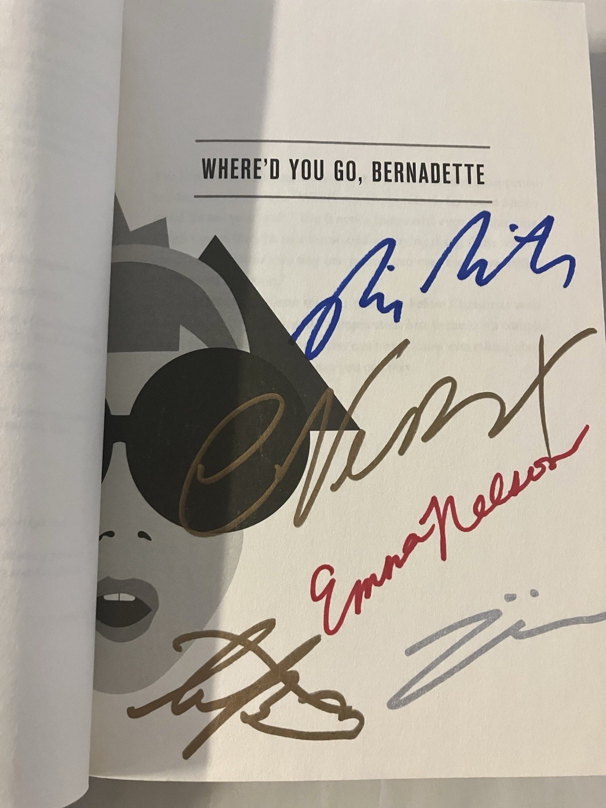 Where’d You Go Bernadette Cast Signed Book Cate Blanchett Richard Linklater +++