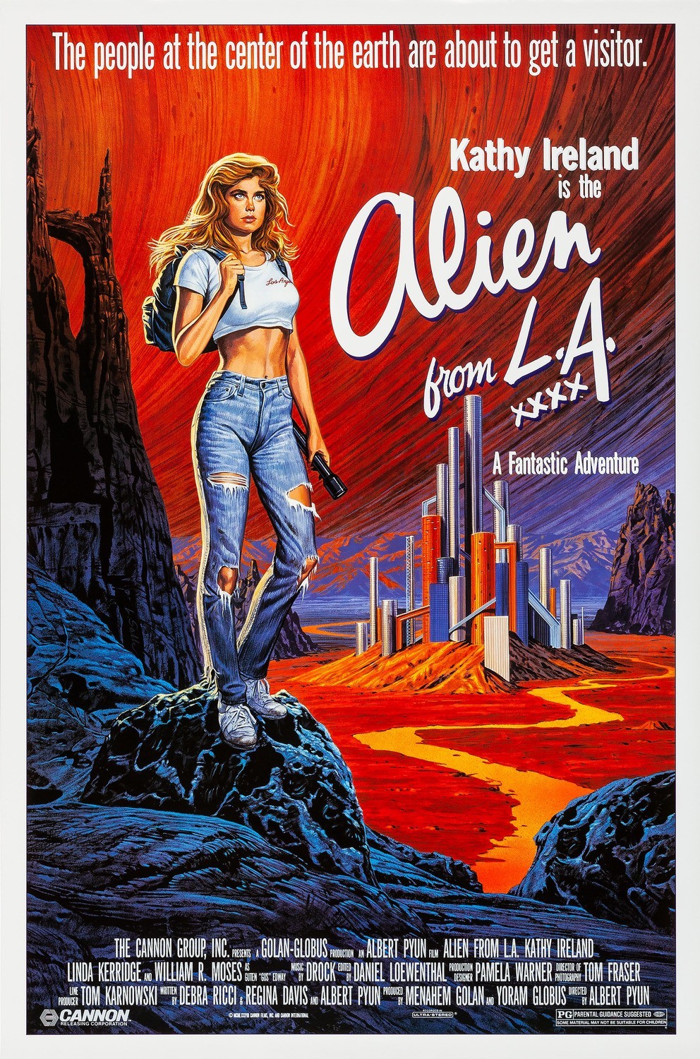 Alien from LA Kathy Ireland Cannon Films Sci Fi Adventure Movie Poster 11×17