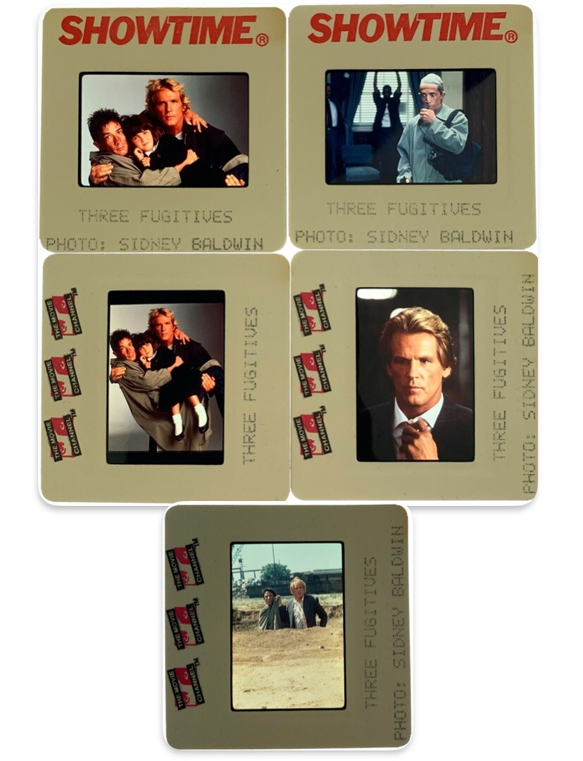 Three Fugitives Nick Nolte Martin Short 35mm lot Of 5 Slides Showtime Press Kit