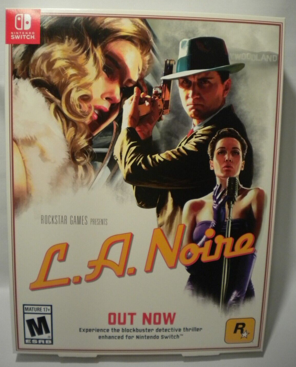 Rare L.A. Noire Nintendo Switch Game Store Large Display Box *FREE SHIPPING*