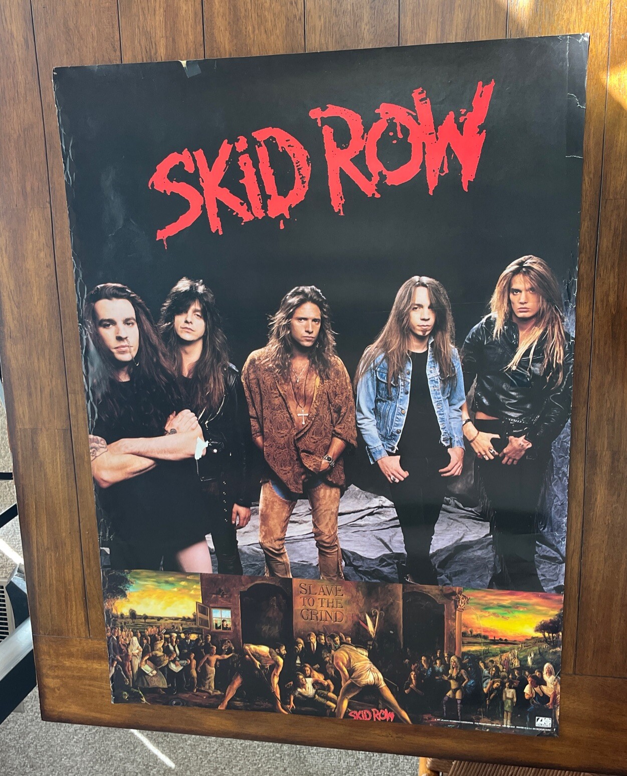 Skid Row Slave to the Grind original 1991 Record Store Huge 26×36 promo poster
