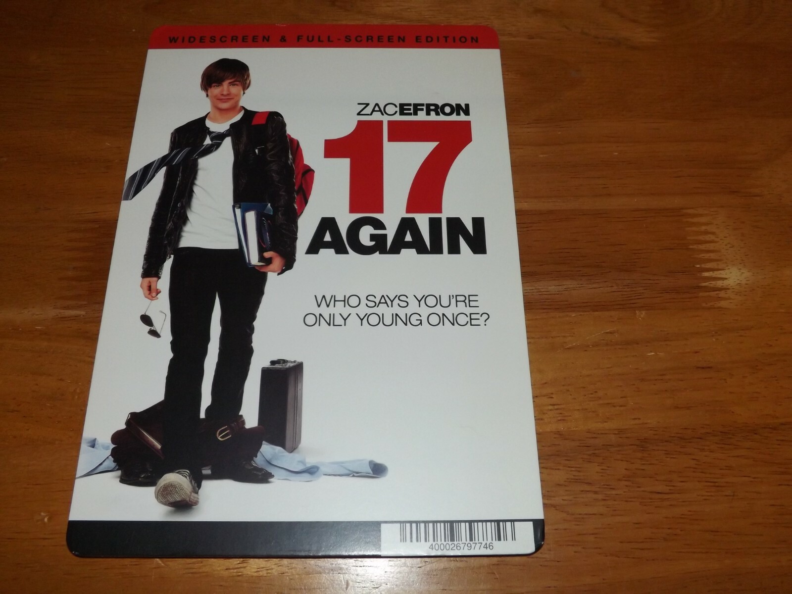 17 AGAIN ZAC EFRON – DISPLAY BACKER CARD (not a dvd) 5.5″ X 8″ NO MOVIE