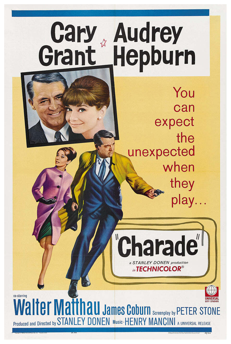 Charade 1963 – Cary Grant – US – Classic Movie Poster