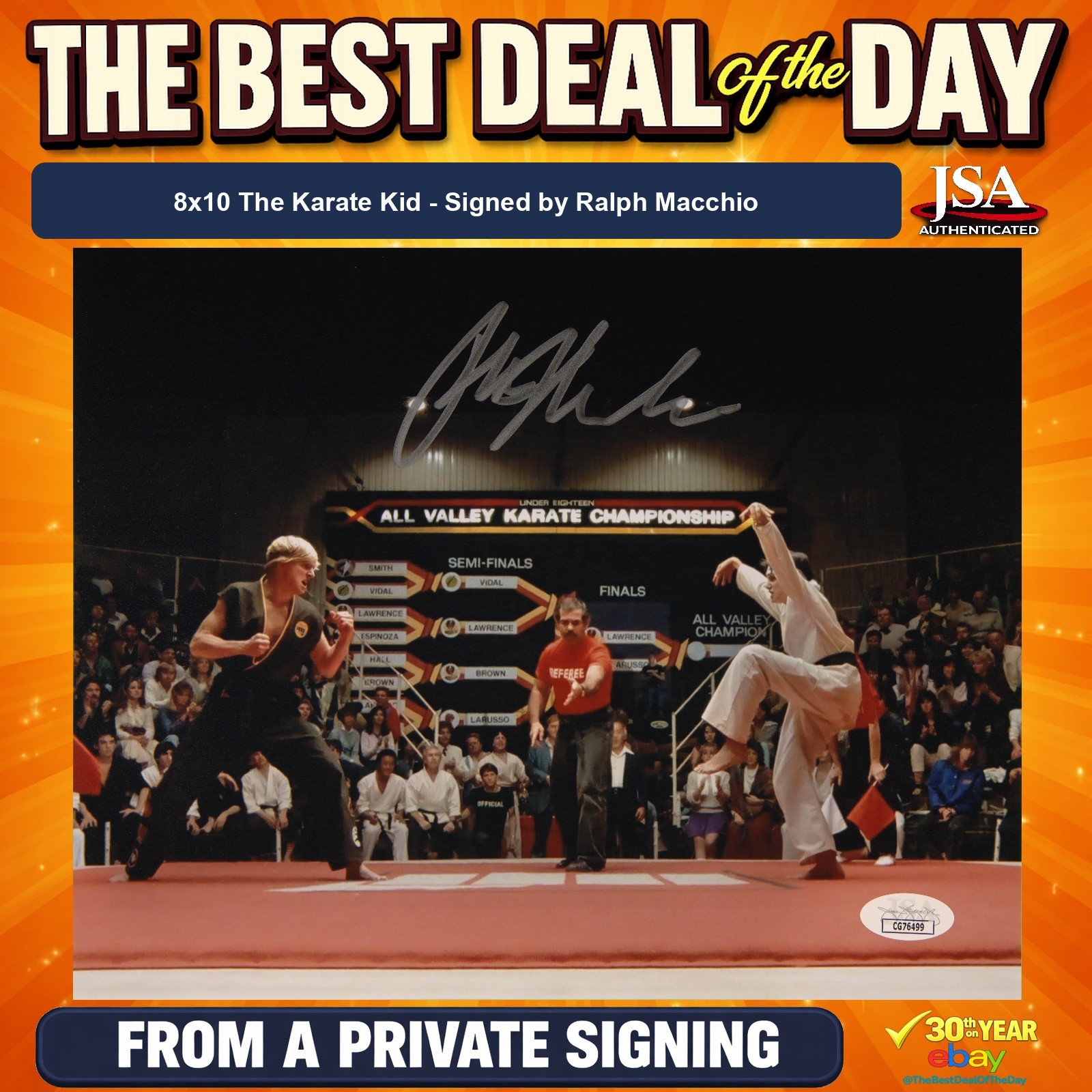 Ralph Macchio Signed 8×10 Photo The Karate Kid JSA COA from Private Signing