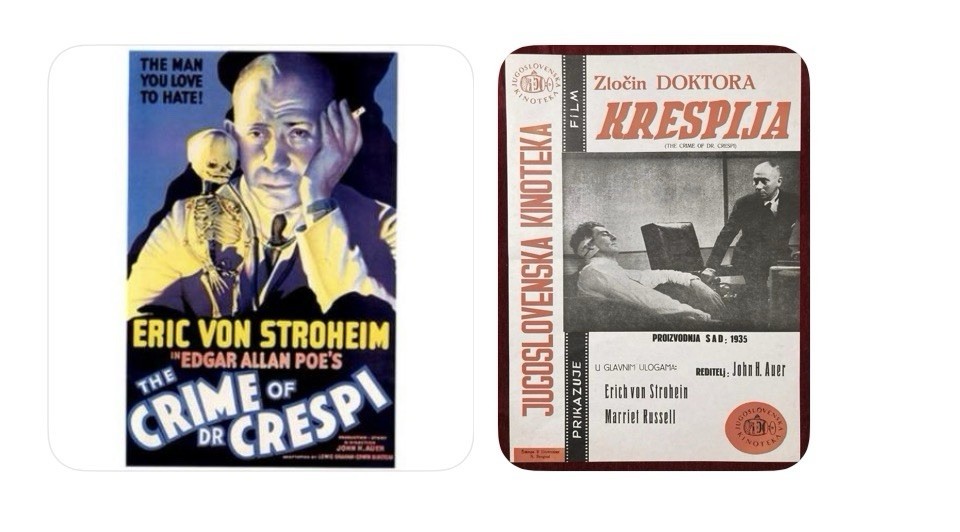 3 Horror Movie Stills The Crime Of Doctor Crispi Erich Von Stroheim Rare 11×14