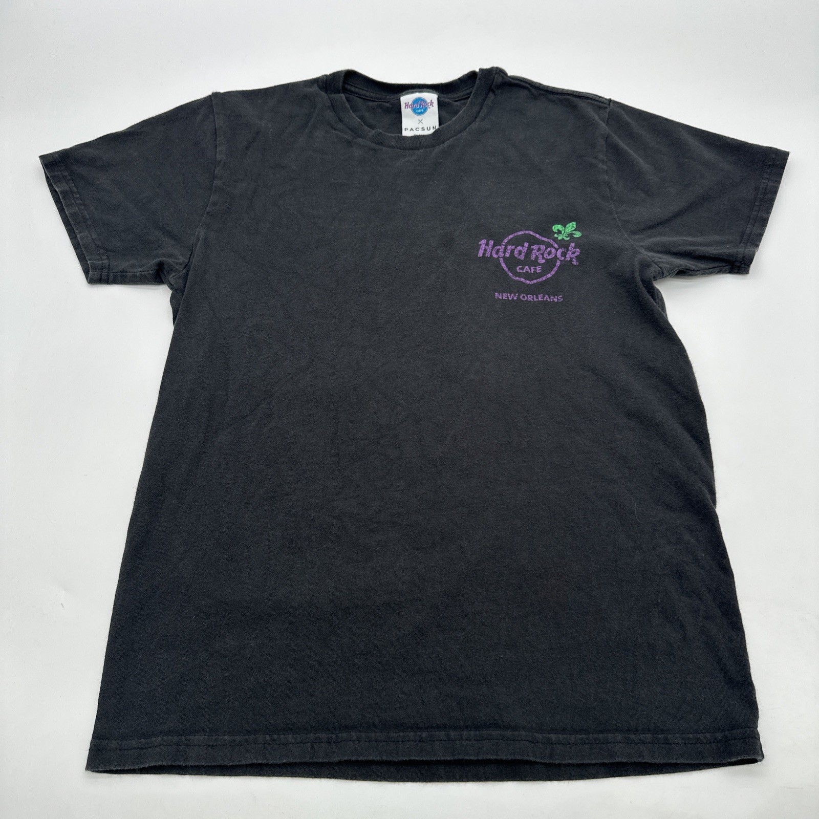 Hard Rock Cafe X Pacsun T-shirt Women S Black Graphic Print 100% Cotton.#36578