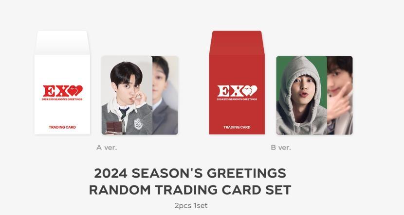 EXO 2024 SM ARTIST SEASON’S GREETINGS OFFICIAL MD RANDOM TRADING CARD SET SEALED