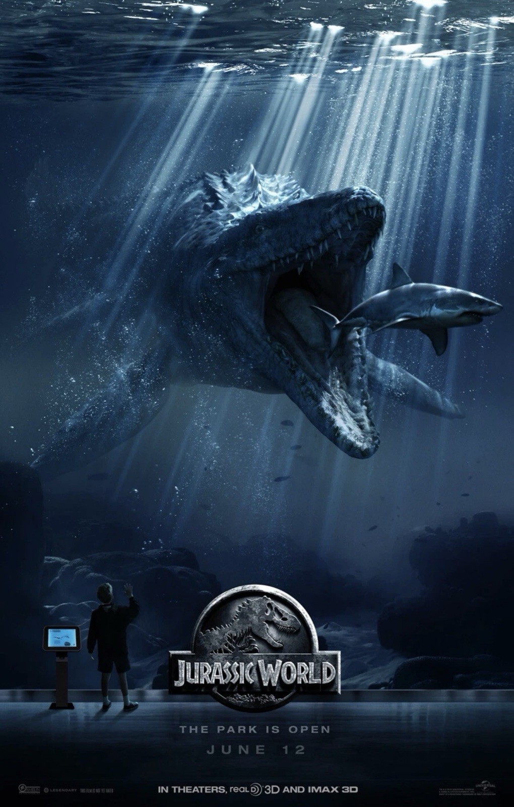 JURASSIC WORLD MOVIE POSTER 2 Sided ORIGINAL RARE Version C 27×40 CHRIS PRATT