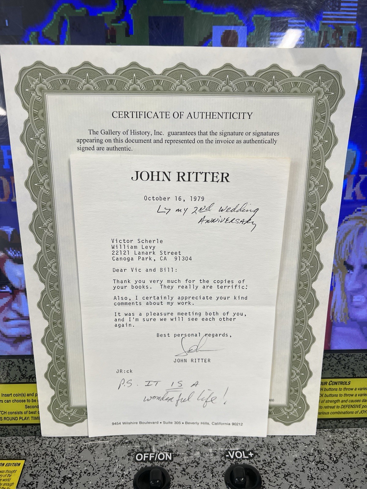 1979 John Ritter Signed Auto Autographed 5.5×8.5 Letter Letterhead Stationery
