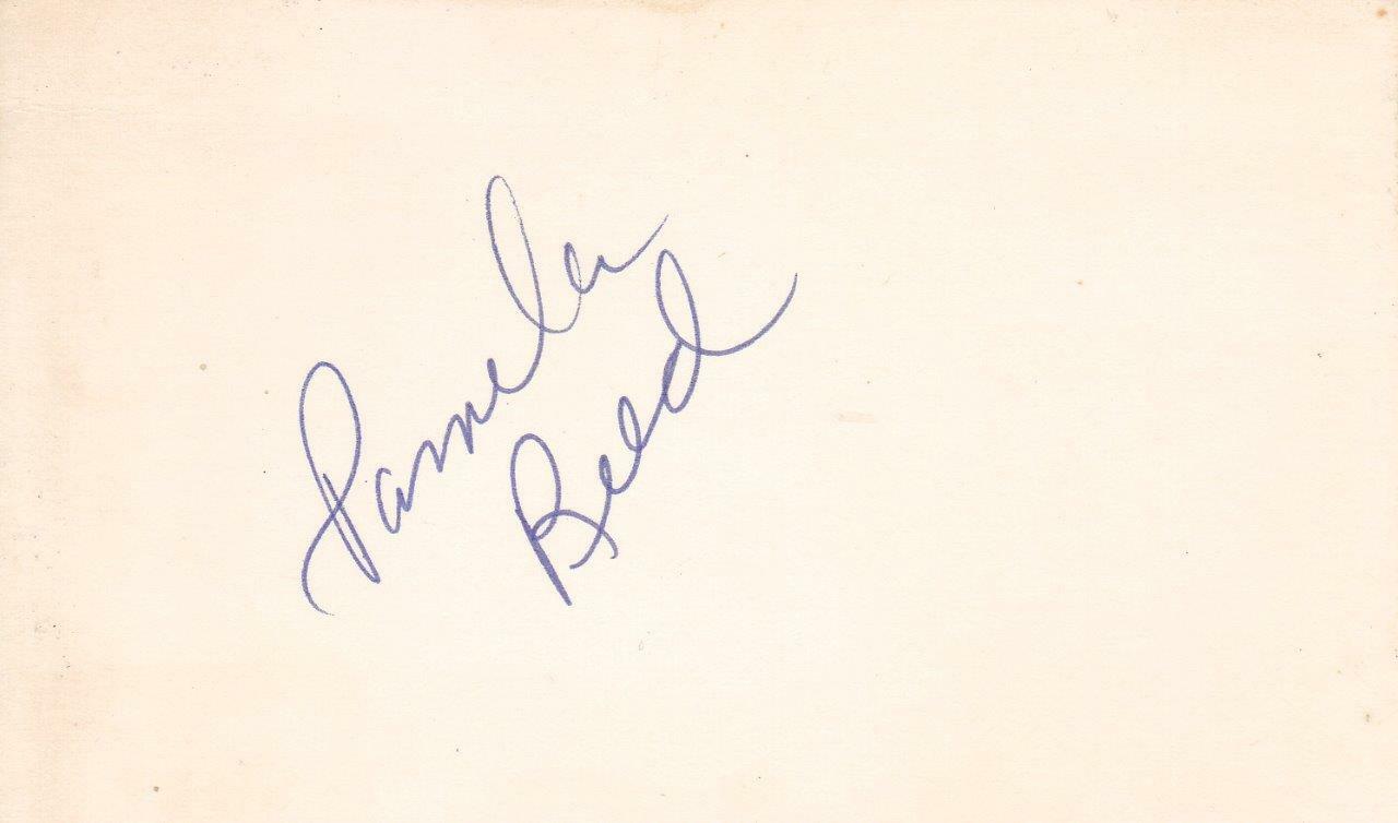 PAMELA REED Signed 3X5 Index Card Actress/Kindergarten Cop COA