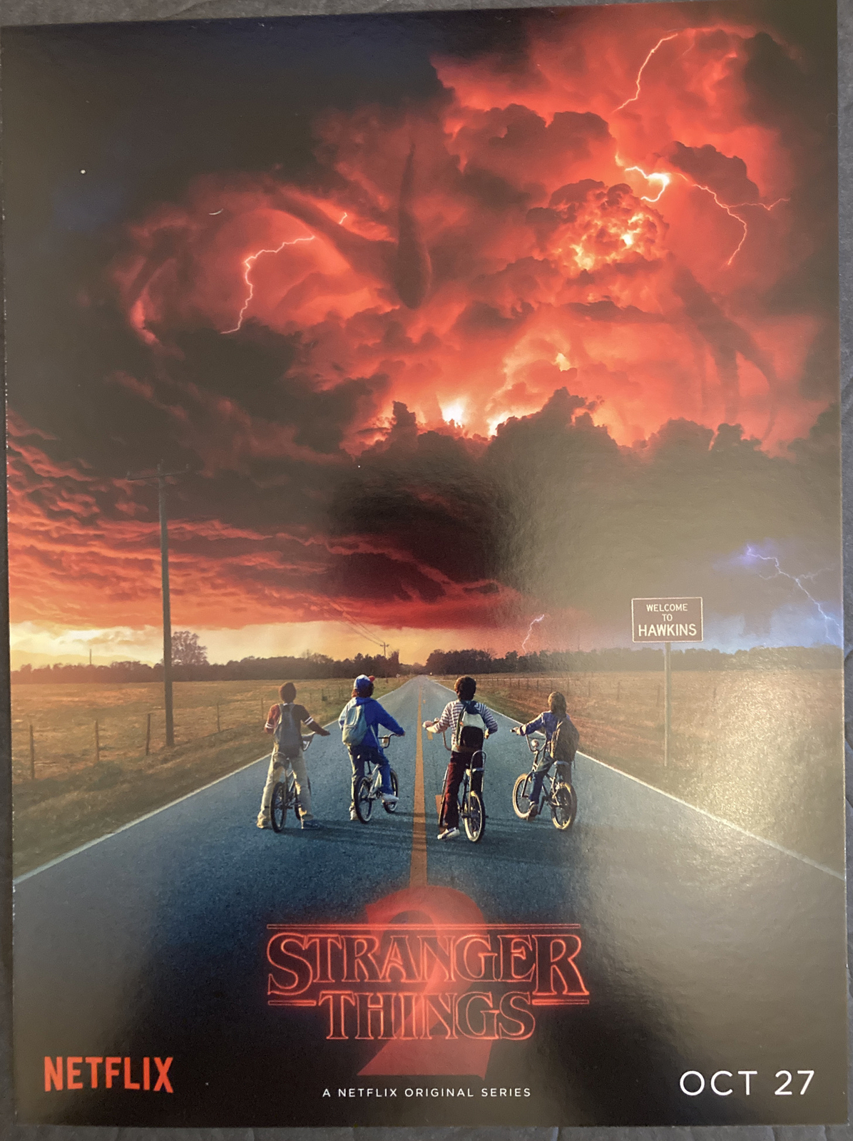 Netflix Show Stranger Things Season 2 Promo Card/ Mini Poster 6″x8″