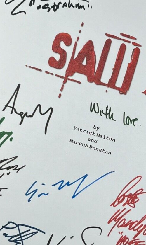 Saw IV Script Signed- Autograph Reprints- Jigsaw- Saw 4 Movie Script