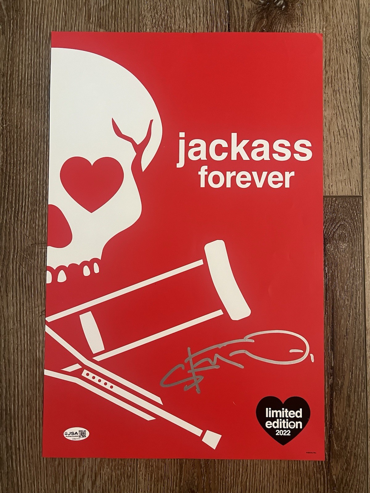 Steve O Signed 11×17 Jackass Forever 2022 Limited Edition Movie Poster JSA