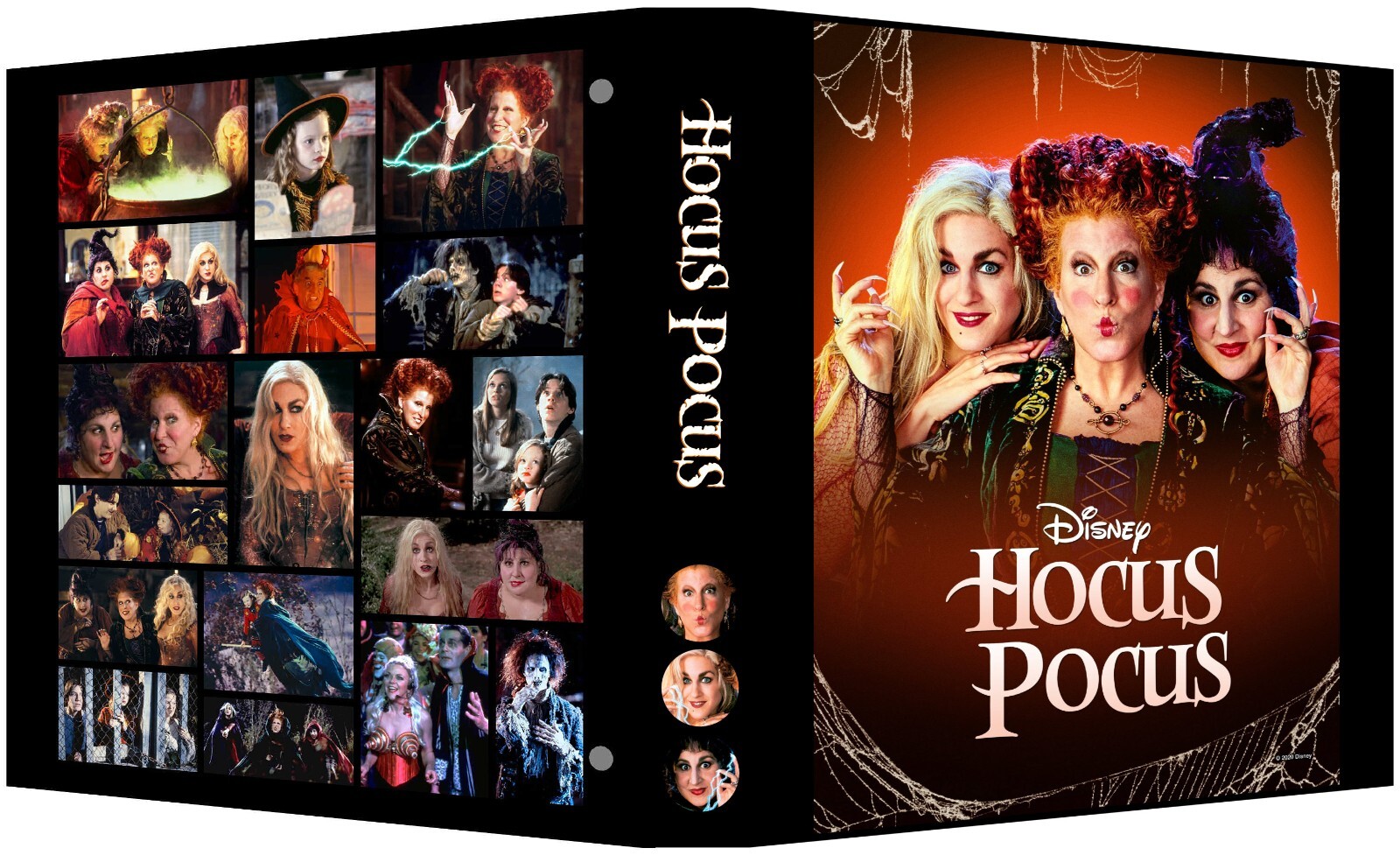 HOCUS POCUS Custom 3-Ring Binder Photo Album BETTE MIDLER/SJ PARKER/KATHY NAJIMY