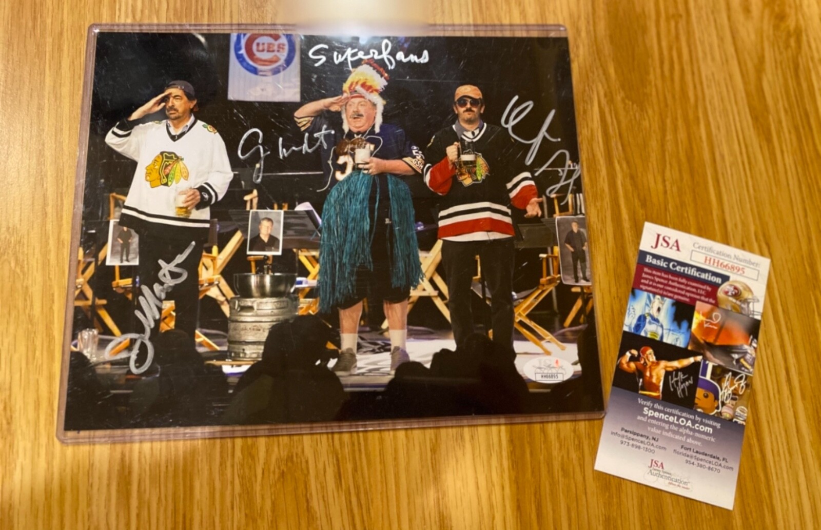 GEORGE WENDT ROBERT SMIGEL JOE MANTEGNA Auto 8X10 SUPERFANS photo PROOF SNL JSA