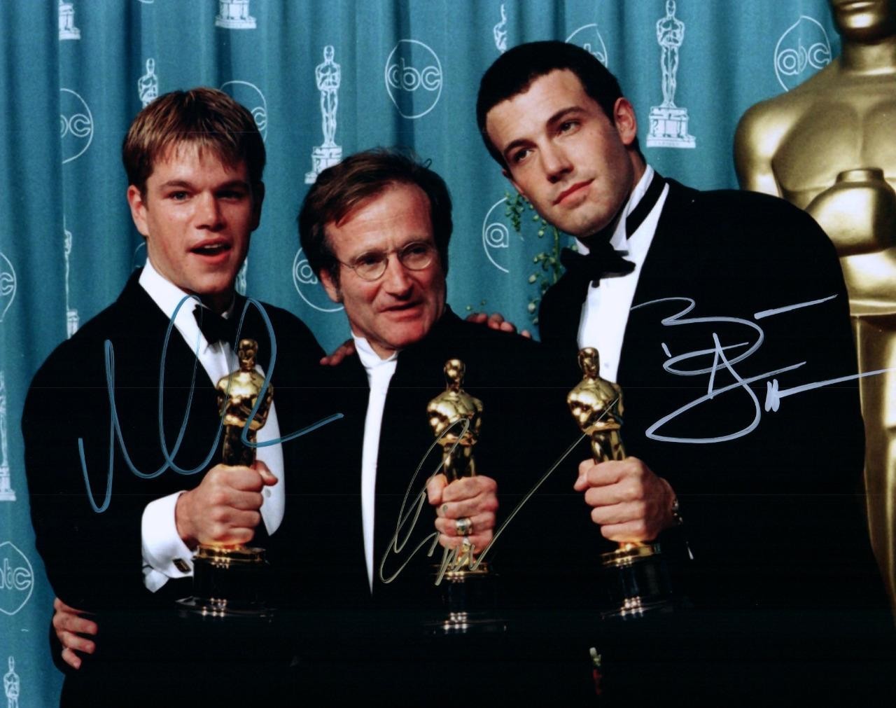 Robin Williams Ben Affleck Matt Damon Autographed 8×10 Photo Signed Picture COA