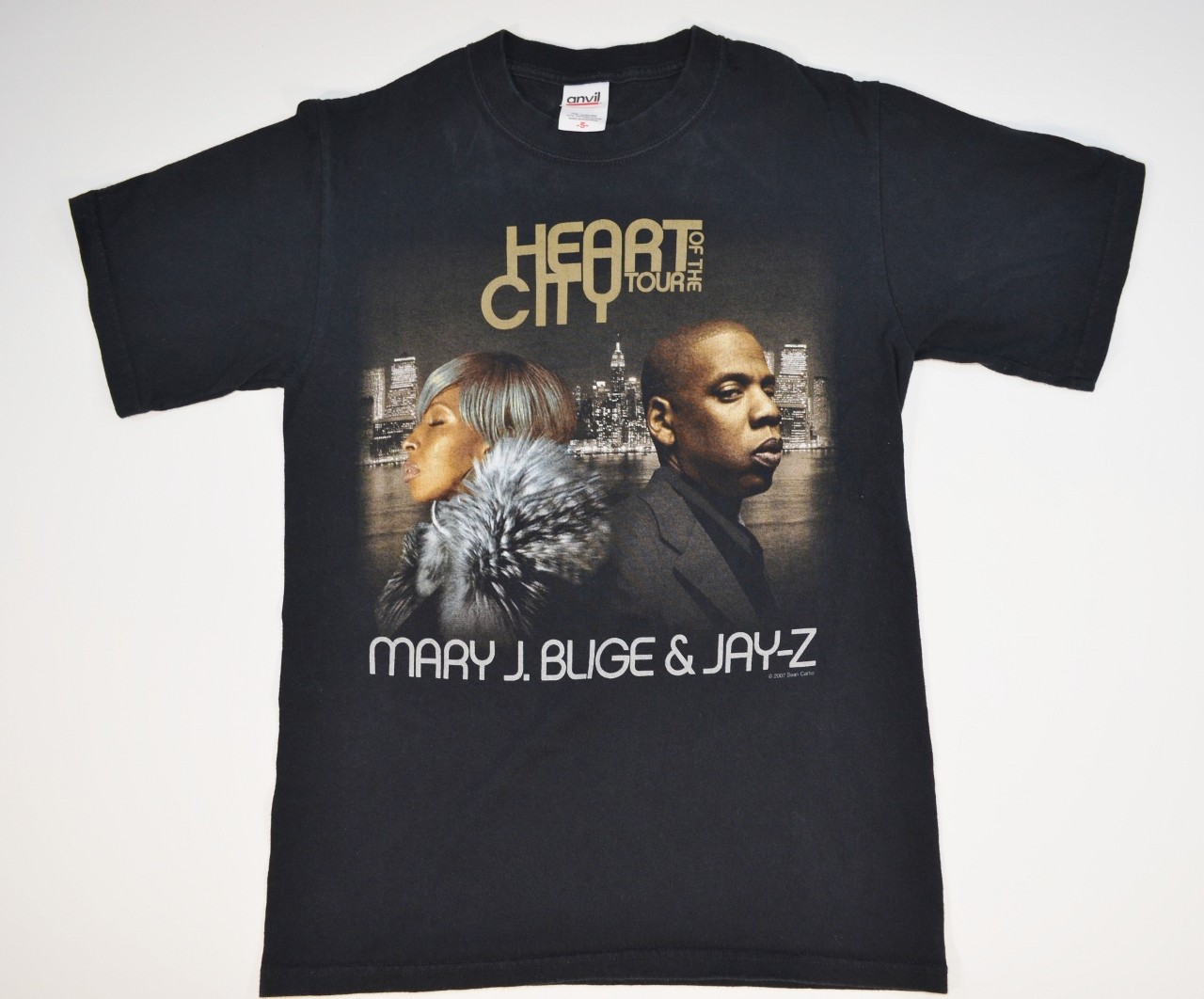 Mary J Blige & Jay Z Heart Of The City Tour Rap T-Shirt Black Cotton Size Small