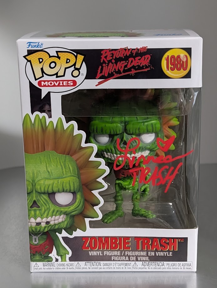 Linnea Quigley Signed Funko Pop Zombie Trash The Return of the Living Dead Red