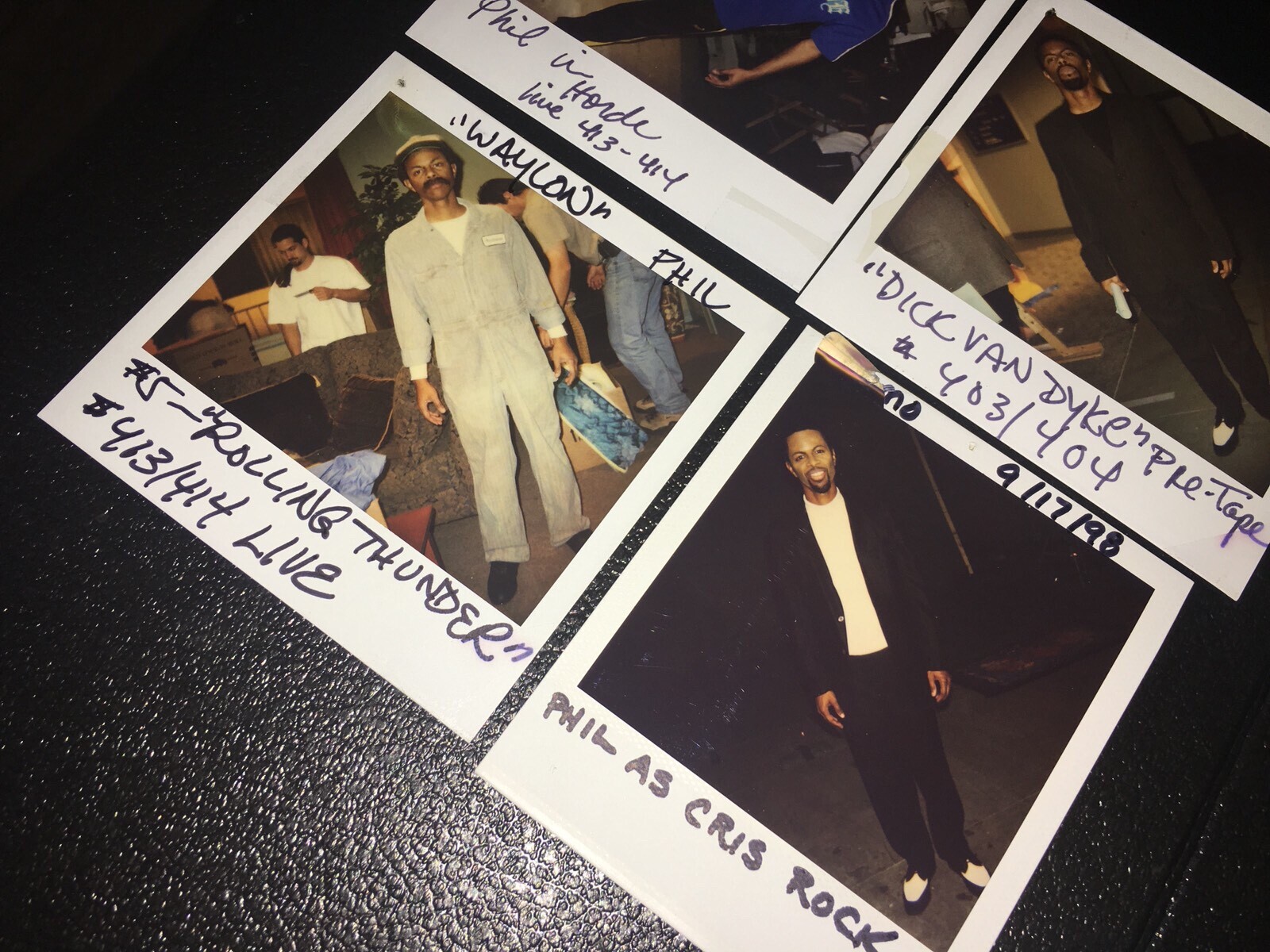 4 MADtv Continuity Polaroid Wardrobe Original Photo Phil LaMarr of Pulp Fiction