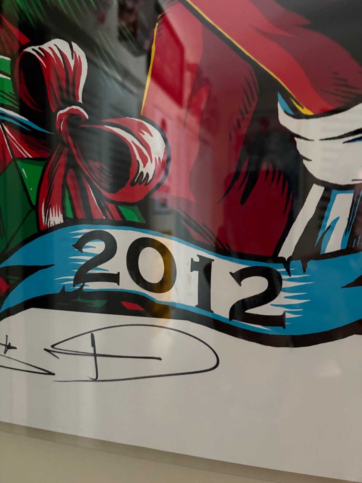 Blink 182 Signed 2012 Christmas Poster