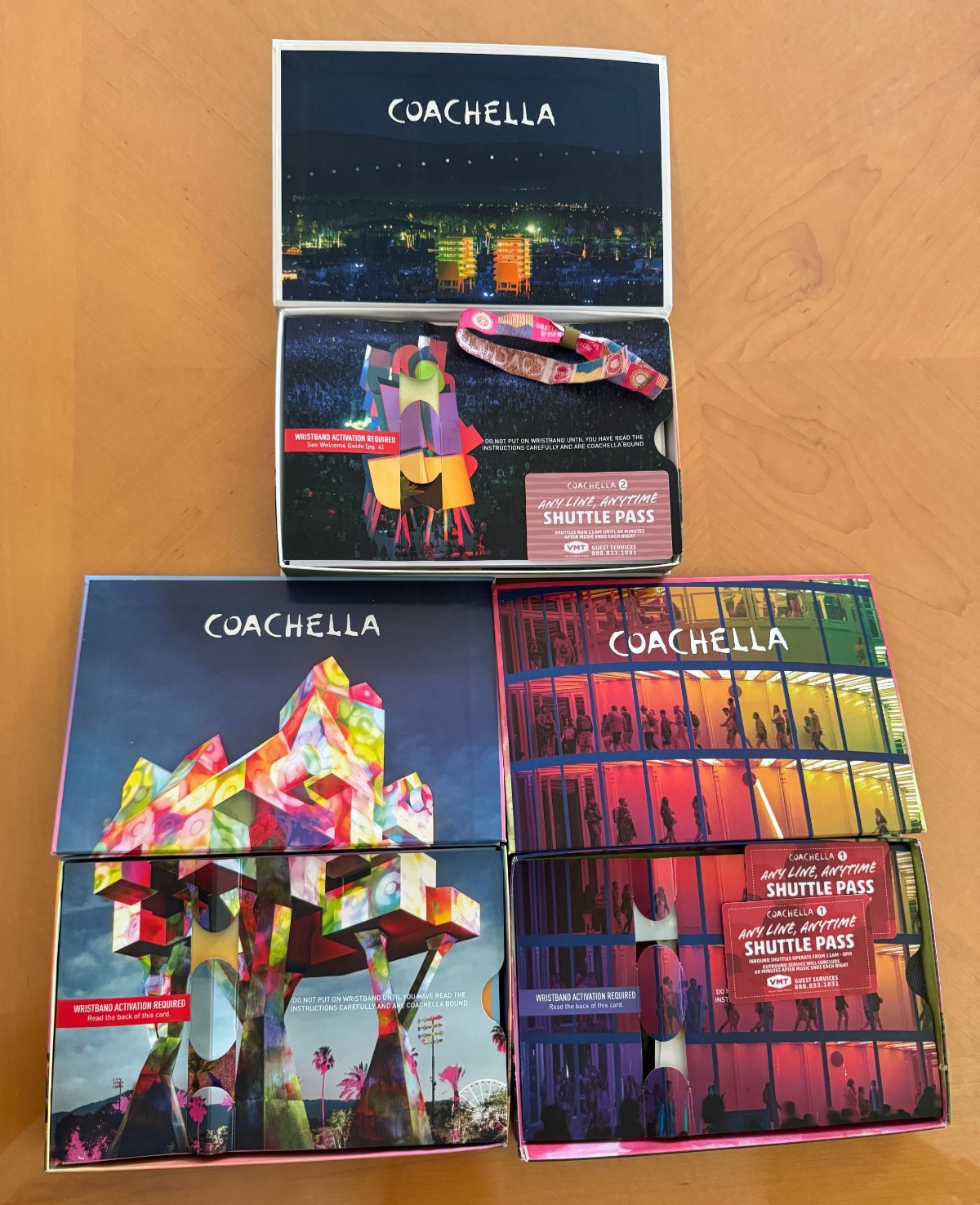 Coachella 2017 2018 2019 Festival Boxes — Includes All Puzzles and Souvenirs