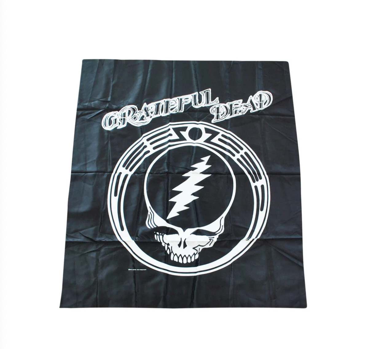 Vintage Grateful Dead 1988 Band Music Skull Black 80s Banner