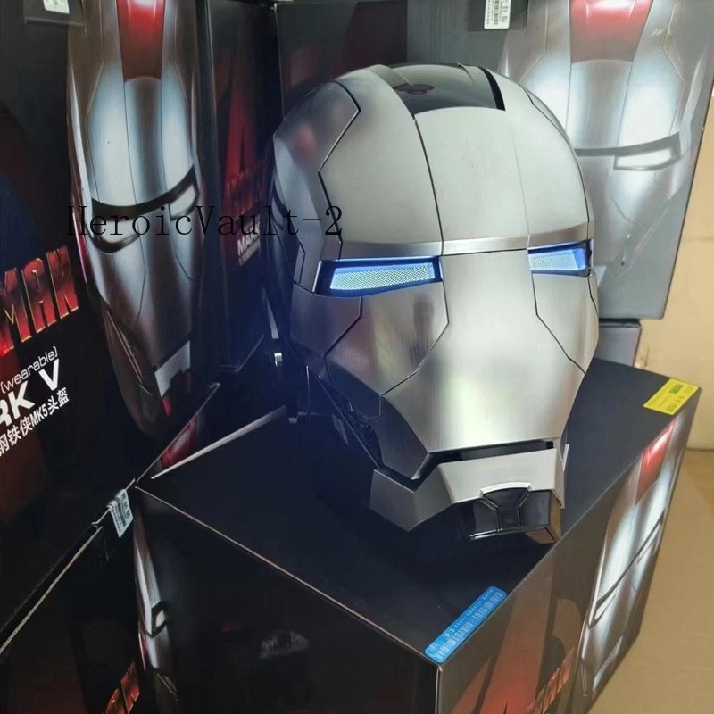 AUTOKING Iron Man MK5 1:1 Helmet Wearable Voice-control Fan Gift US Stock! box
