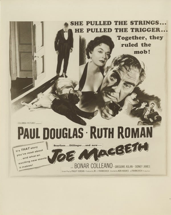 Joe MacBeth Original Photo Film Noir Paul Douglas Ruth Roman Movie Poster Art