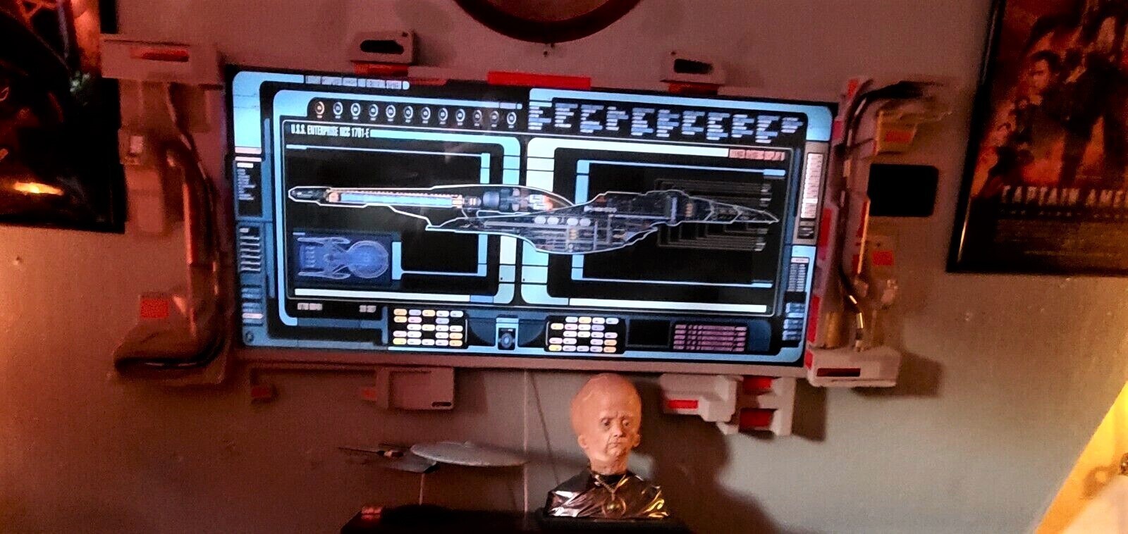 StAr TrEk prop Enterprise E master ship Master lcars translight print 5 FOOT YA