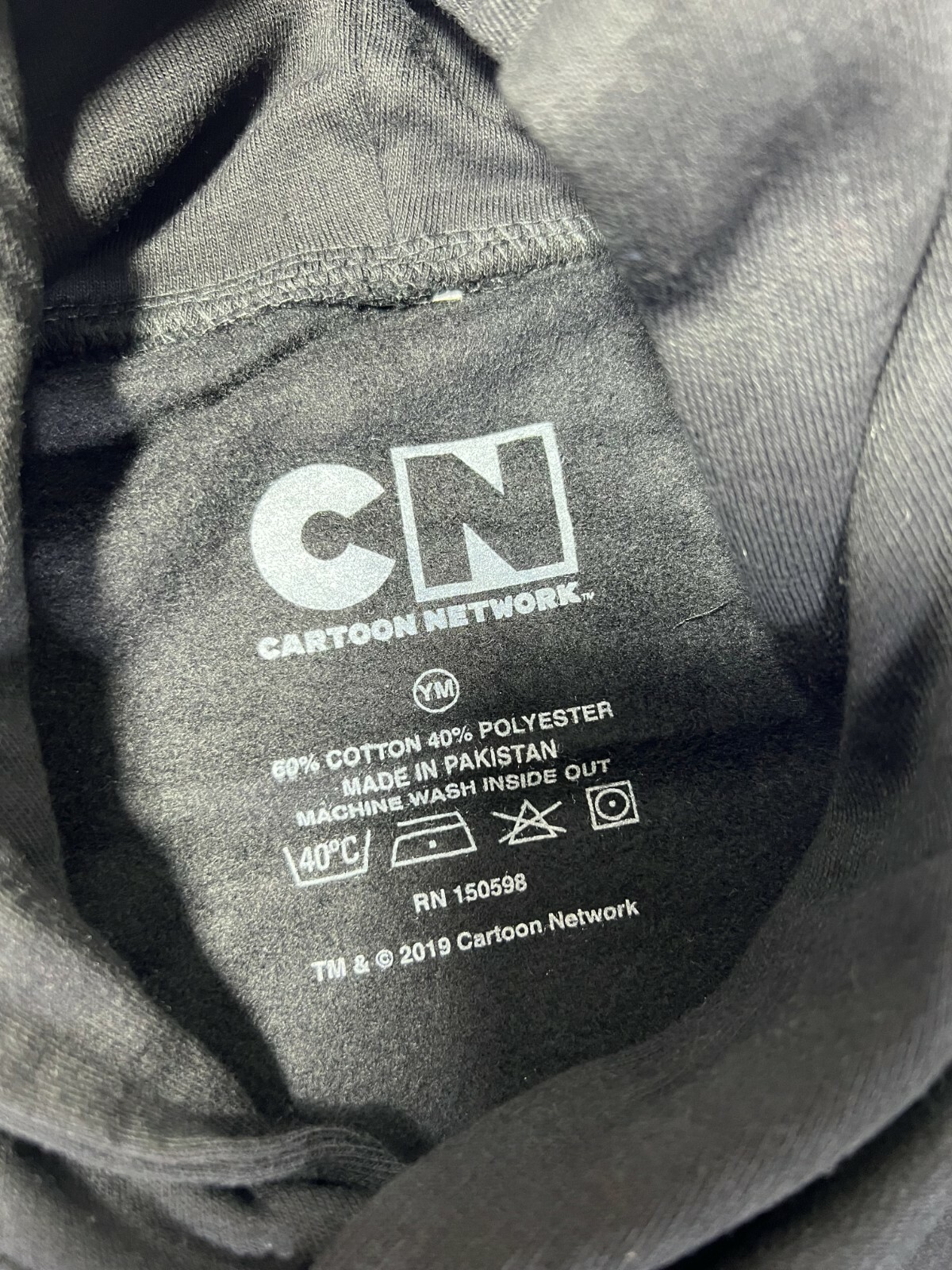 CARTOON NETWORK LOGO BLACK PULLOVER , YOUHT KIDS , HOODIE OFFICIAL NEW