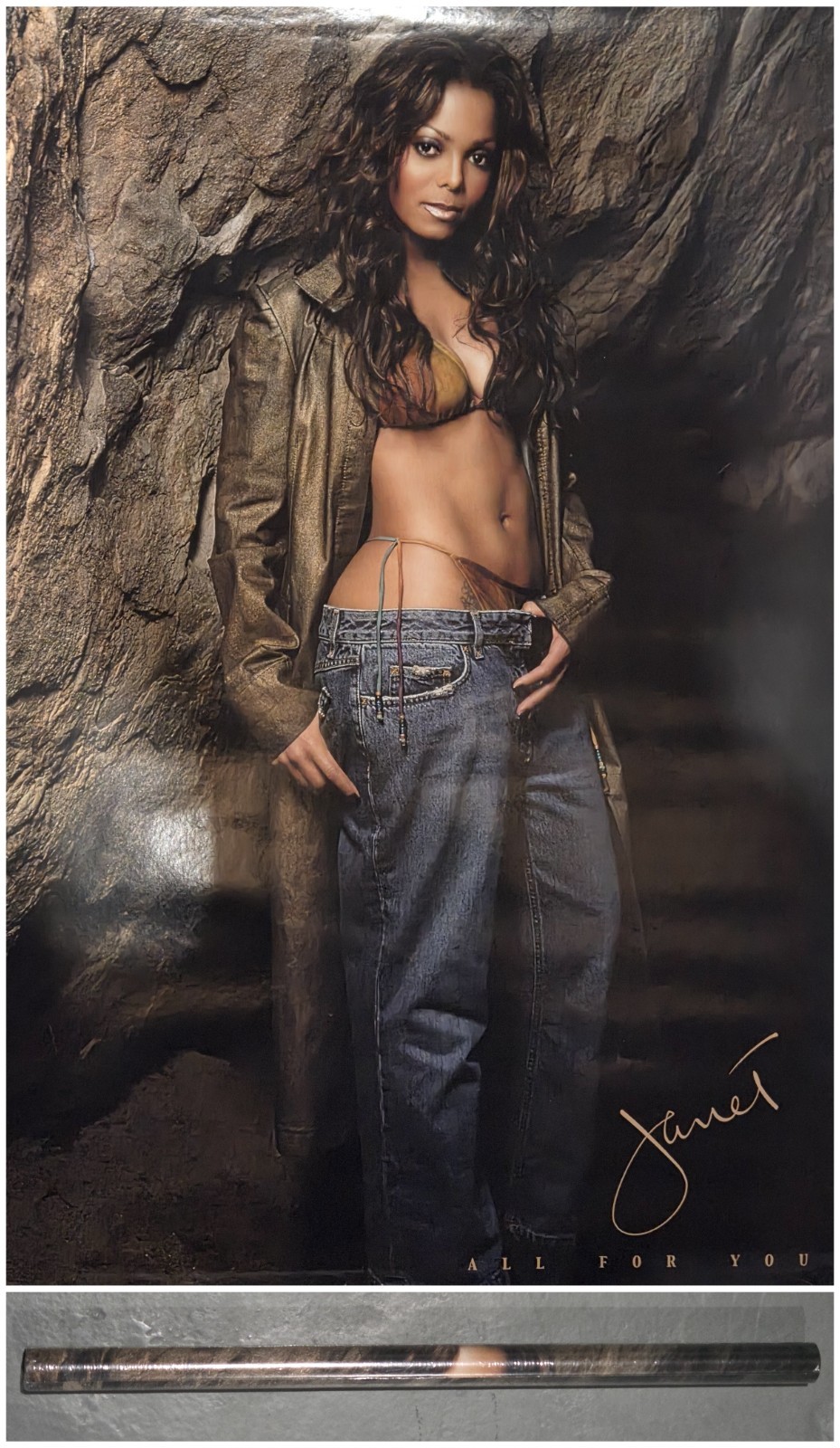 Janet Jackson 22×34″ 2001 All For You NOS Lic. Giant Vintage Pinup Poster Rare