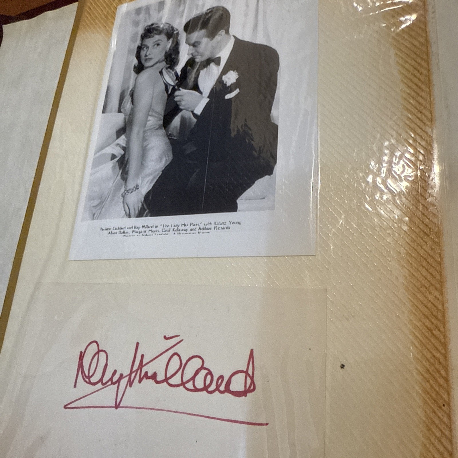 Ray Milland Autograph And Photo No COA