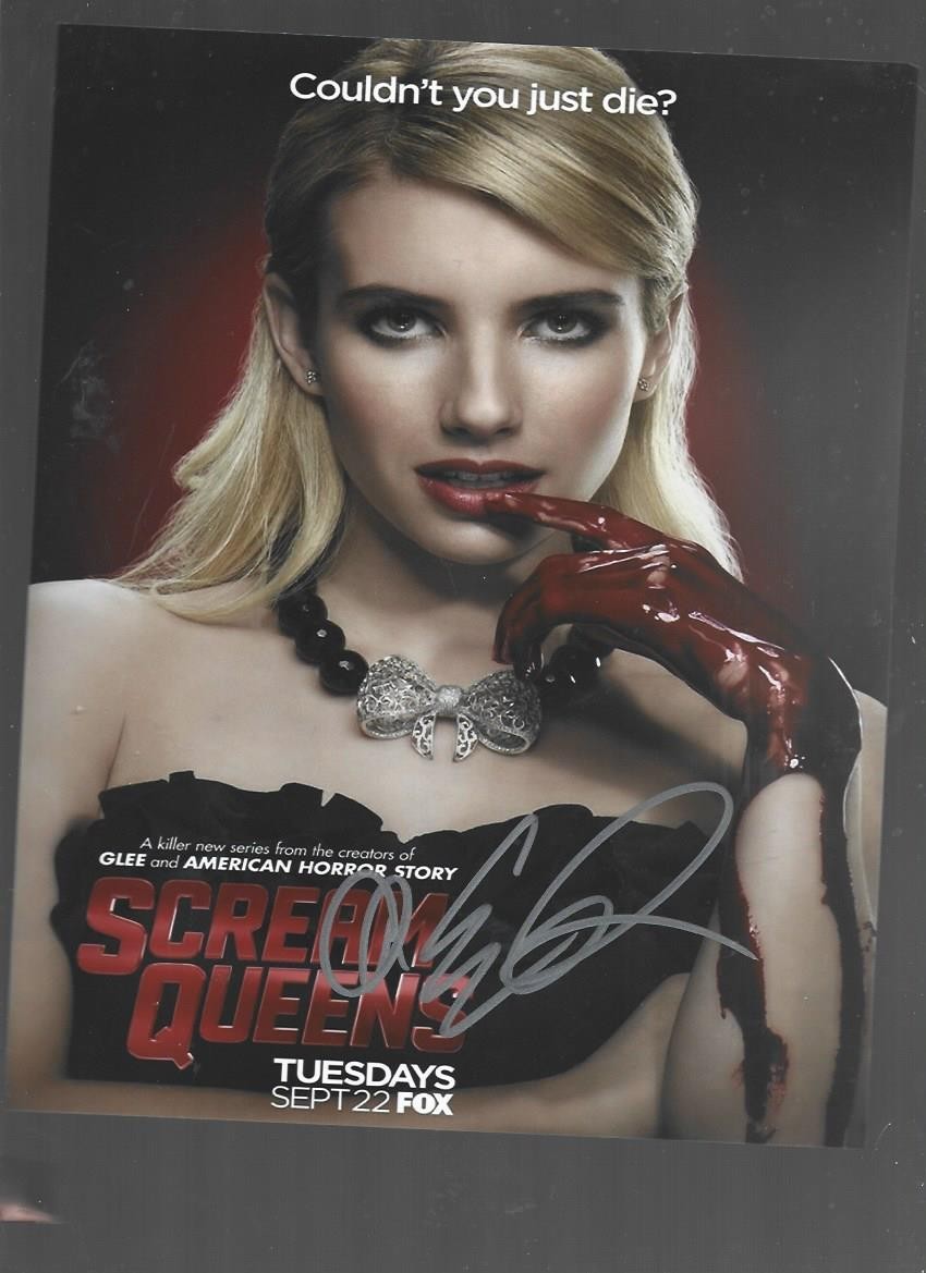 Original hand signed 8 x 10 photo by Emma Roberts in “Scream Queen”