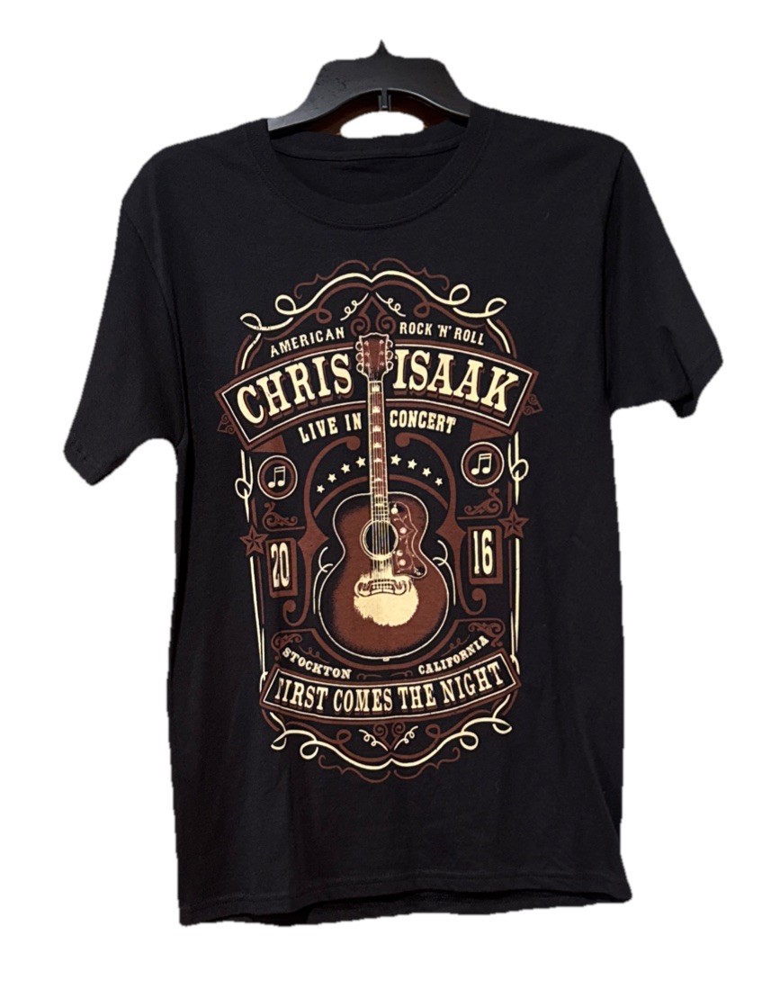 Chris Isaak T Shirt Small Adult Short Sleeve Slim Fit 100% Cotton
