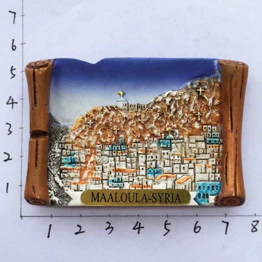 Maaloula Syria Historic Town Resin Fridge Magnets Tourist Travel Refrigerator