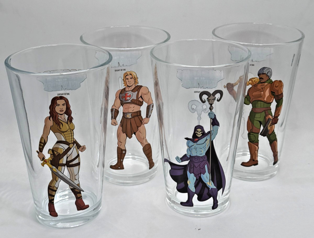 Masters of the Universe Theater Retro Design Pint Glasses Set of 4 w/Box 2026