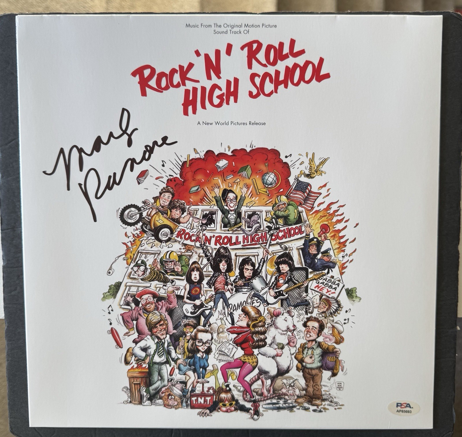 Marky Ramone Signed Vinyl Autographed Rock N Roll High School PSA/DNA Ramones