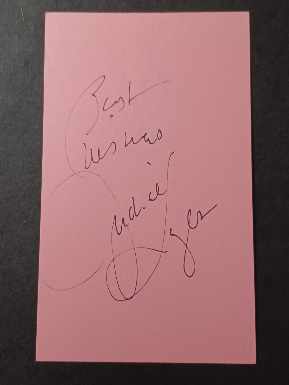 Judith Light Signed Index Card – Who’s the Boss?, One Life to Live, Ugly Betty-B