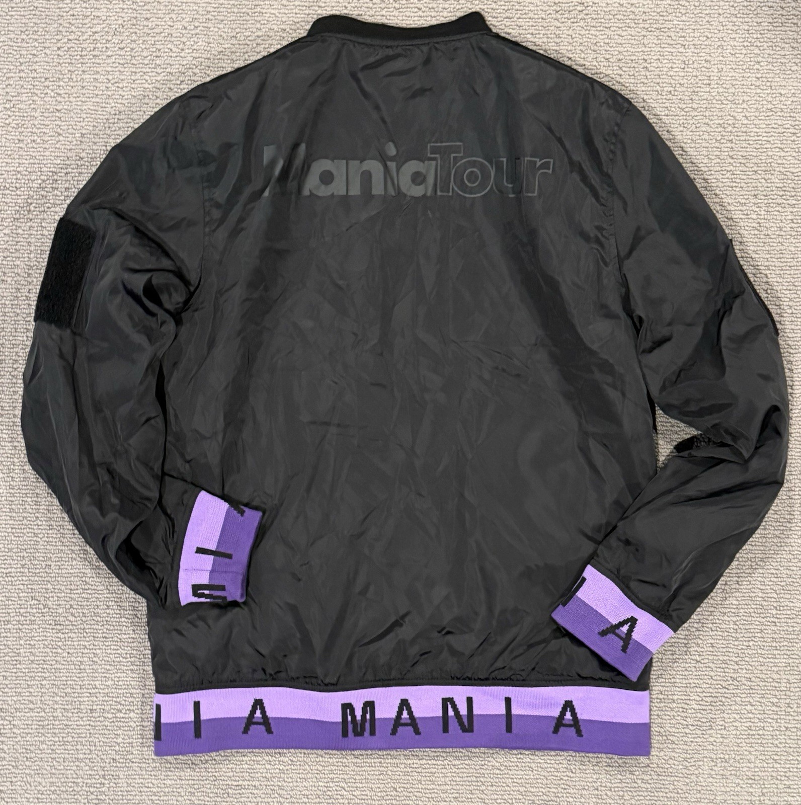Fall Out Boy Mania Tour Original Black Jacket with Purple Trim Rock & Pop size M