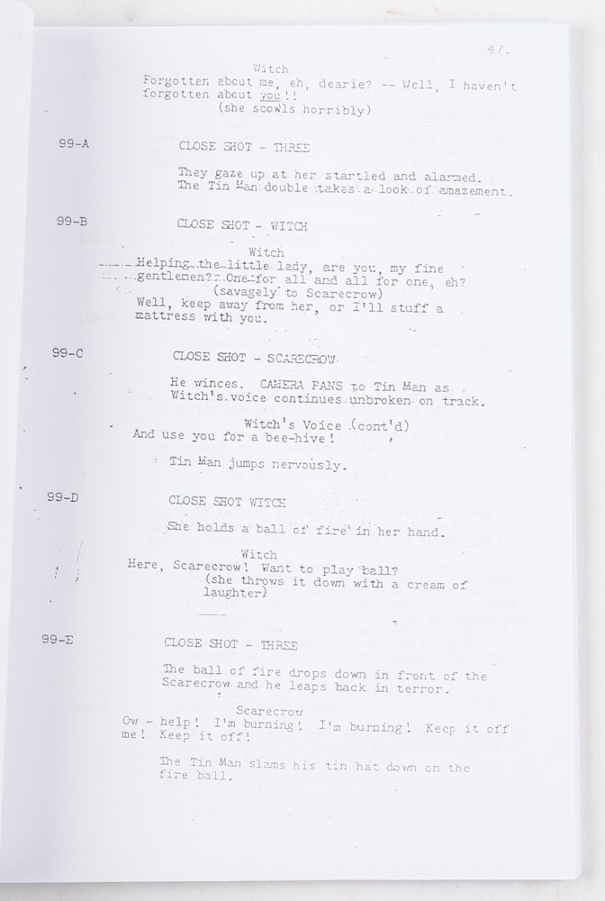 TINY DOLL (MUNCHKINS) SIGNED “THE WIZARD OF OZ” 1938 MOVIE FILM SCRIPT JSA COA