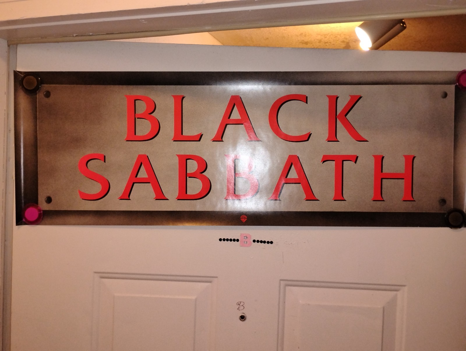 Black Sabbath Large Wall Sign/Poster – Black & Red Text, Rock & Pop