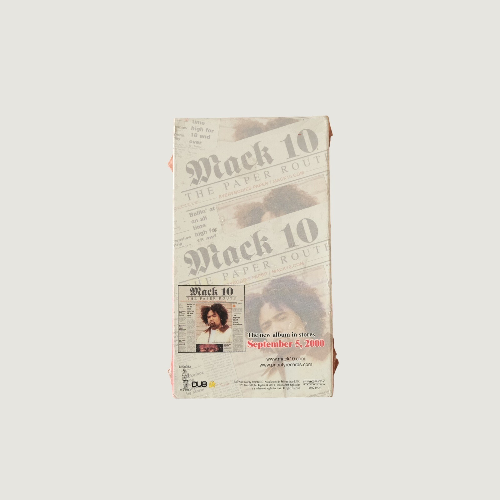 Mack 10 The Paper Route Promo Rolling Papers Vintage Hip Hop 2000 OS Rare VHS