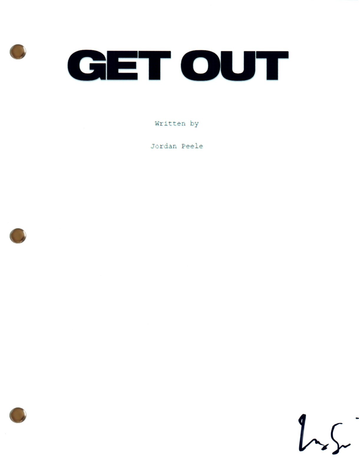 LaKeith Stanfield GET OUT Autograph Signed Movie Script Screenplay Horror COA