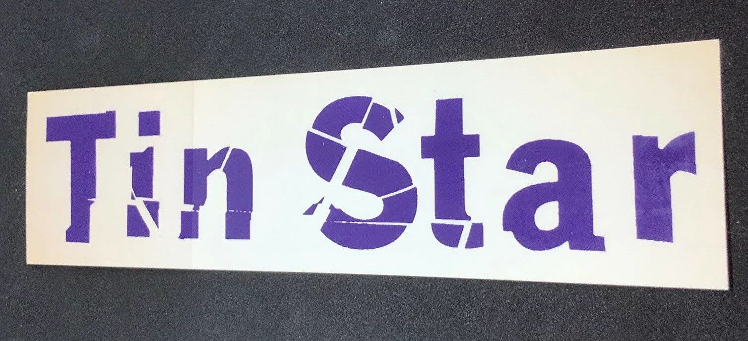Purple – Tin Star “The Thrill Kisser” Promotional Sticker, EDM Music Memorabilia